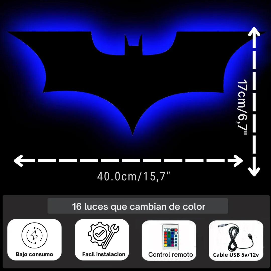🦇 Lampara LED Batman | Decorativa