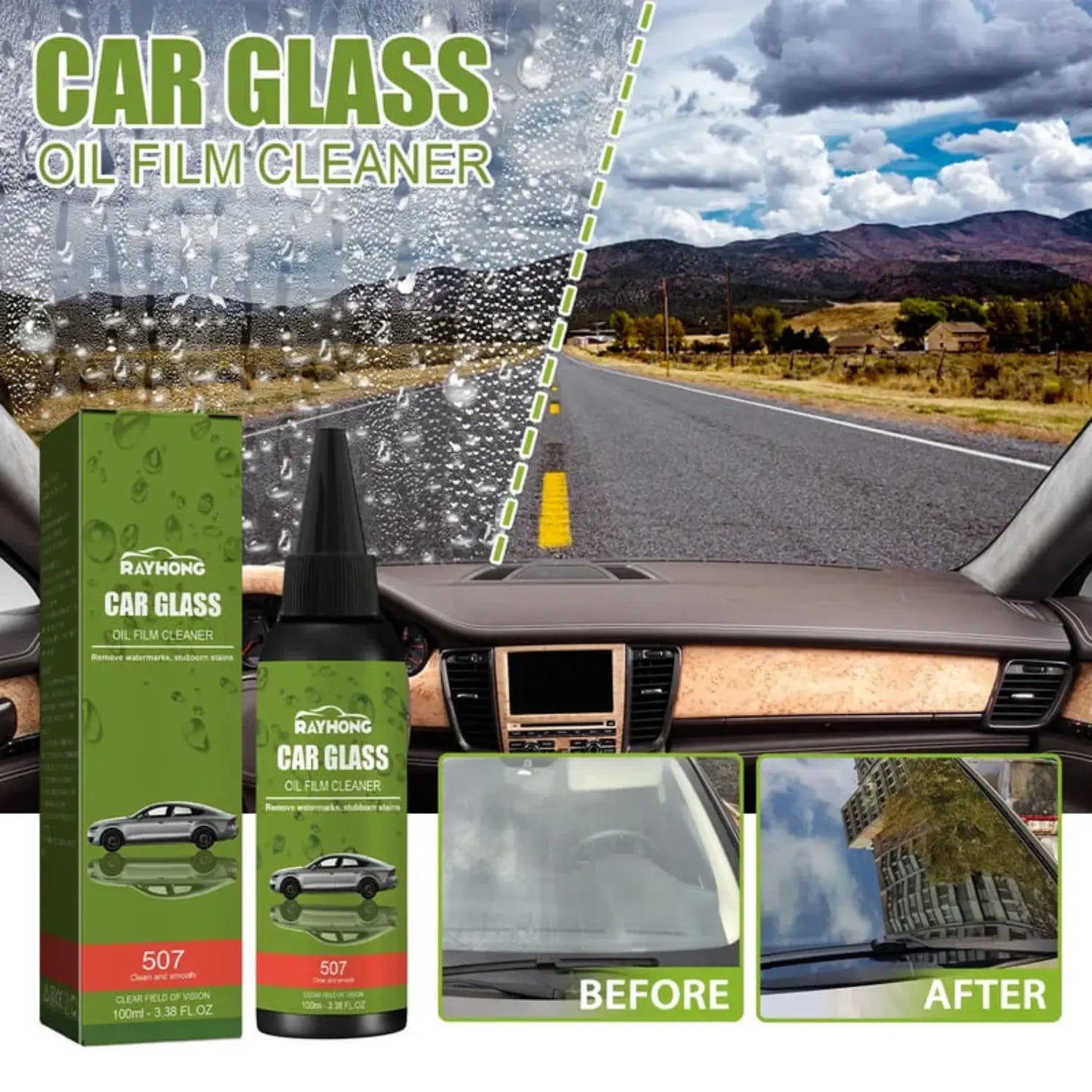 EcoGlass Anti-Empañante Parabrisas y pulidor de coche