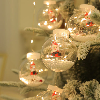 🎅 Cortina De Navidad Esferas De Luz Led