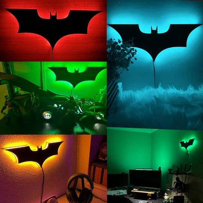 🦇 Lampara LED Batman | Decorativa en Madera