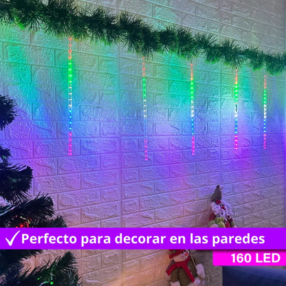 🎅✨ Crea el ambiente navideño perfecto con nuestra lluvia de luces LED 🎄