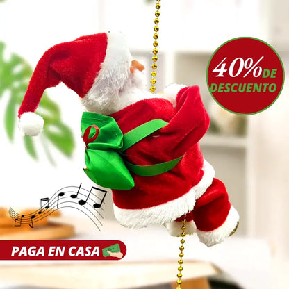 Santa Navideño con Música y Escalador +🎁 Envío Gratis