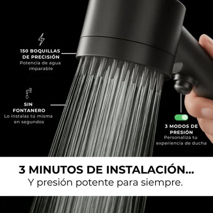 Presión de agua potente y uniforme