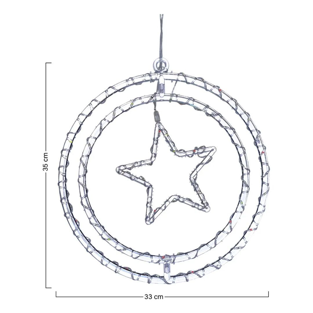 🎁 Aro Led Estrella de Navidad 🎅