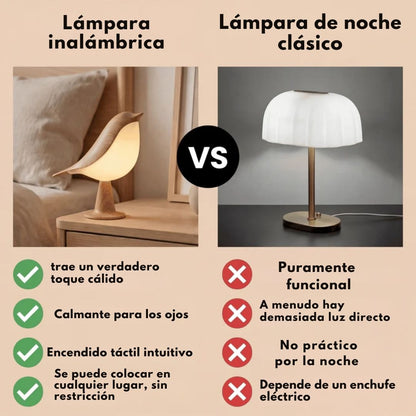 Lámpara de noche  inalámbrica: Encendido Táctil