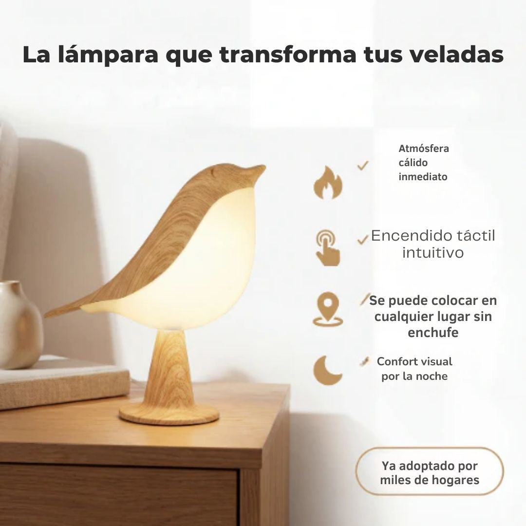 Lámpara de noche  inalámbrica: Encendido Táctil