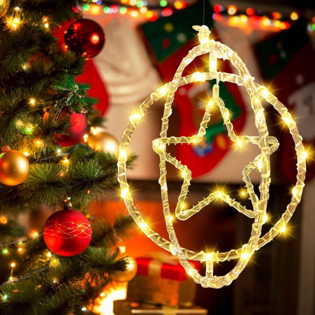 🎁 Aro Led Estrella de Navidad 🎅