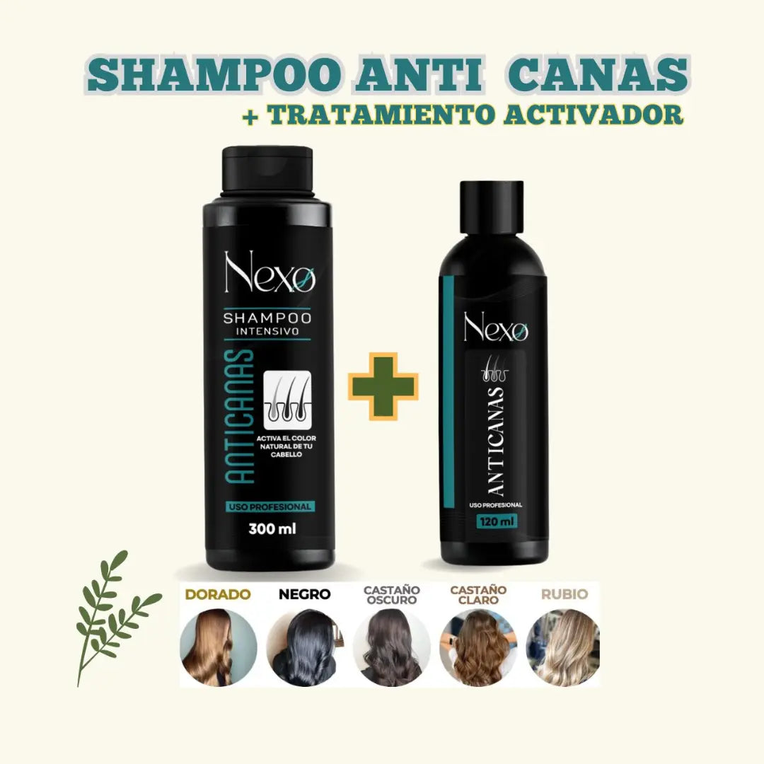 2x1 🎁  Shampoo + tratamiento Cubre Canas Black