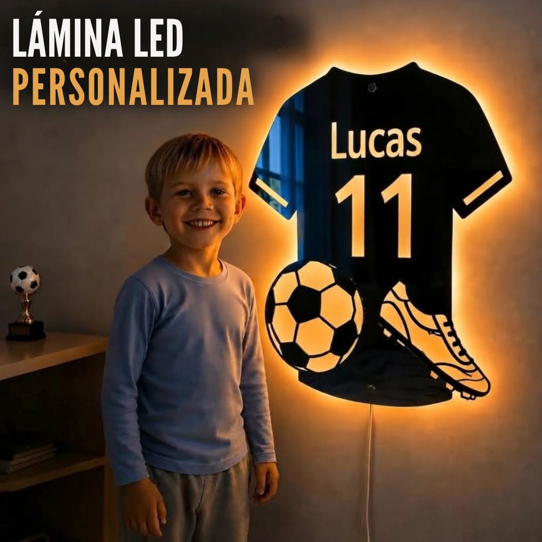 Lámina Acrílica LED| En Forma De Camiseta Personalizada Tipo Espejo